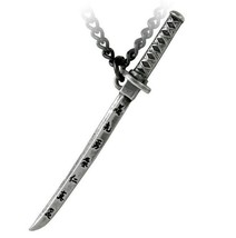 Alchemy Gothic Bushido Pendant Japanese Samurai Katana Sword Necklace P730 New - £14.34 GBP