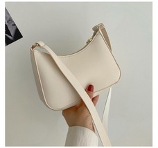 2022 New Women&#39;s Fashion Handbags Retro Solid Color PU Leather Temperament Shoul - £23.63 GBP