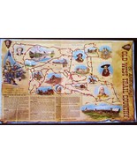 OLD WEST TRAIL Adventure Map 1968 Old West Guide to RODEOS-POWWOWS-PAGEANTS - £11.58 GBP