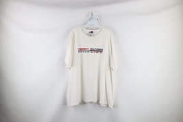 Vtg 90s Tommy Hilfiger Mens XL Distressed Spell Out Short Sleeve T-Shirt White - £23.69 GBP