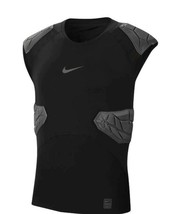 Mens Nike Pro Hyperstrong Targeted Impact Compression Padded Shirt Black M XL    - $33.47