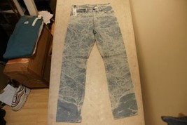 Light Blue Acid Wash Trendy Slim Stretchy  Straight Leg  Jeans Denim W 3... - £12.23 GBP