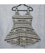 Victoria&#39;s Secret Pink Tank Dress Woman Large Black White Tribal A-Line ... - £17.73 GBP