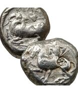 Youth on Horseback/Goat, Ivy Leaf. Kelenderis, Cilicia. Rare Silver Stat... - $426.55