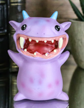 Underbedz Blue Horned Toothed Purple Polkadot GuGu Monster Small Figurine - £12.63 GBP