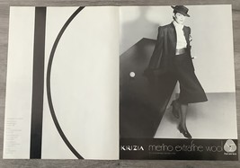1979 Krizia 2-pg Black &amp; White Oversized Vintage Fashion Print Ad Poster... - £9.75 GBP