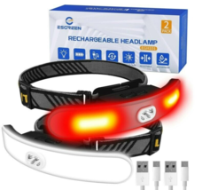 Esgreen Rechargeable Headlamp, Super Bright 1200 Lumens LED Head Lamp for Adults - £21.23 GBP