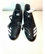 Mens Adidas Icon Bounce Baseball Cleats Size 10 Style CG5241 Black White - $39.93 CAD