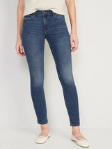 Old Navy Pop Icon Skinny Jeans Womens 6 Long Blue Dark Wash Stretch NEW - £21.26 GBP