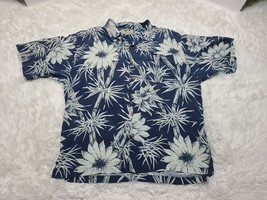 Tommy Bahama Short Sleeve Wood Button Shirt XL Hawaiian AOP Floral Silk ... - £12.64 GBP