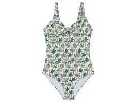 NWT Seafolly Kids Palm Cove Knot Front One-Piece Girl&#39;s Swimsuits Size 8 - $28.91