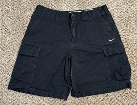 Nike SB Shorts Mens 36  Black Cargo Rip Stop Skateboarding Canvas Chino ... - £22.54 GBP