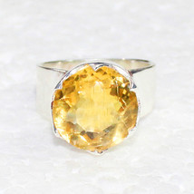 925 Sterling Silver Citrine Ring Handmade Jewelry Birthstone Ring Gift For Her - £44.41 GBP