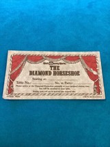 1987 Walt Disney World The Diamond Horseshoe Seating Time Card - £10.13 GBP