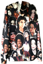 Michael Jackson Sweatshirt Hoodie Mens XXL Kangaroo Pocket All Over Prin... - £43.82 GBP