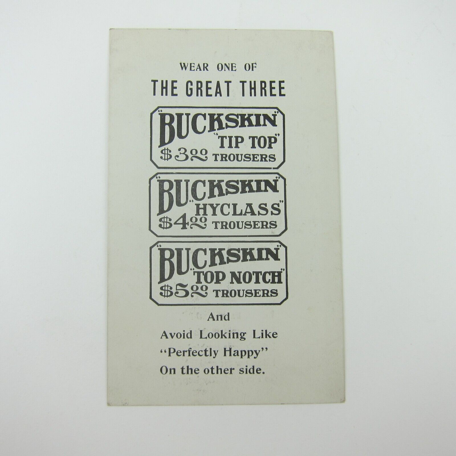 Victorian Trade Card Buckskin Breeches Co Trousers Old Man Perfectly ...