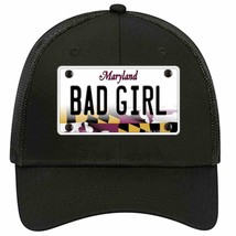 Bad Girl Maryland Novelty Black Mesh License Plate Hat - £21.65 GBP