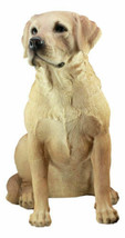 Large Realistic Lifelike Yellow Labrador Retriever Statue 21&quot;H Golden Retriever - £183.18 GBP