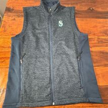 Seattle Mariners Men's Varsity Jacket Vest Blue Full-Zip Size M - $32.57