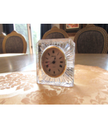 Staiger Quartz Desk Vanity Crystal Clock 4.75&quot;W New Battery Germany - $539.12 MXN