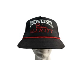 Vintage Early 90’s NASCAR Bill Elliott Budweiser Racing Snapback Hat USA - £14.41 GBP