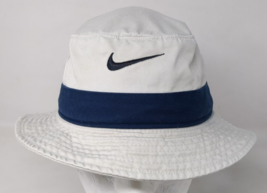 Vintage Nike Bucket Hat Center Swoosh Size Small Y2K 90s Rap Hip Hop Canvas - £30.53 GBP
