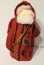Vintage Handmade Fabric Old World Santa 18&quot; Figure - £31.00 GBP