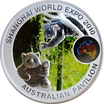 1 Dollar 2010 - Elizabeth II 4th Portrait - Welt Expo - Panda Und Koala - $118.80