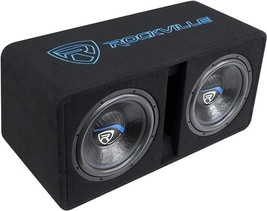 Rockville DV12K52 Dual 12&quot; K5 2800w Car Subwoofers+Vented Sub Enclosure Box/2Ohm - £287.11 GBP