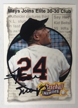 Willie Mays Signed Autographed 1992 UD Heroes Baseball Card - San Francisco Gian - £159.86 GBP