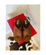 GOLO Criss Slingback Leather Sandal, Brown, Size 8.5, Italian Leather, NWT - $1,841.40 MXN