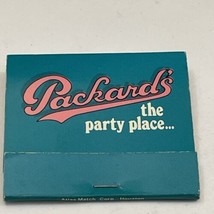 Vintage Matchbook Cover   Packard’s  the party place  Dallas, Texas  gmg - £9.70 GBP