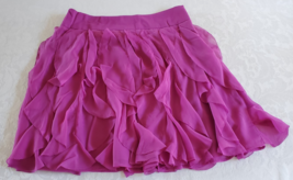 Ann Taylor Purple Ruffled  A Line Skirt Size 12 Polyester - $277.94 MXN