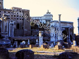 1950 Arch of Titus Temple of Saturn Rome Italy Red-Border Kodachrome Slide - £4.33 GBP