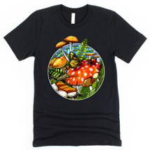 Forest Mushrooms Hippie Fungy Mycology T-Shirt - £22.43 GBP