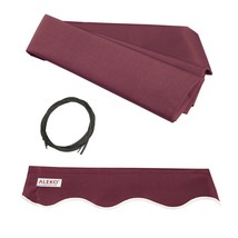 ALEKO Fabric Replacement For 13x10 Ft Retractable Awning Burgundy Color - £49.54 GBP