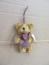 NOS Boyds Bears Bearware Red Plaid Heart Plush Bear Hanging Ornament  B72  Z - £21.32 GBP