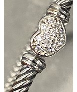 USED David Yurman Diamond Heart Bracelet 3mm  - €348,98 EUR