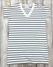 Madewell Women Ivory Relaxed Tee Dress in Yorktown Stripe Size Small - £11.85 GBP