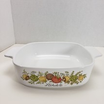 Vtg Corning Ware Spice Of Life L&#39;echalote A-1-B 1 Quart Casserole Dish No Lid - £24.11 GBP