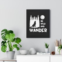 Framed Be Wild and Wander Wolf Wall Art Picture (Black, Walnut, or White) - $61.80+