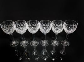 Faberge Clear Crystal Goblet Glasses Set of 6 image 2