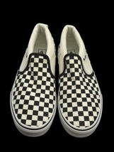 Vans Classic Black White Checkerboard Slip On Skate Sneakers Size 7 Youth Shoes - £14.46 GBP