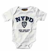 NYPD Baby Bodysuit Officially Licensed Product (Infant, White &amp; Blue) - £13.29 GBP