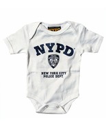 NYPD Baby Bodysuit Officially Licensed Product (Infant, White &amp; Blue) - £13.36 GBP