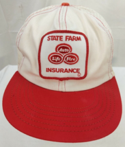 State Farm Insurance Hat Snapback Trucker Mesh Logo Patch USA Vintage Cap - £11.86 GBP