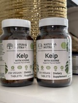 LARGER 250 Vegan Tablets Natural Nutra Kelp with Iodine Exp 03/11/25  2pack - $46.74