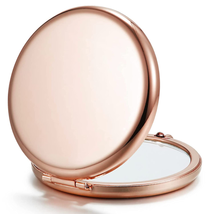 Compact Mirror for Purse Double-Sided 1X/2X Magnifying Metal Pocket Makeup - $7.18