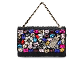  Color  Chain Purse Wallet Lipstick Bee Flower Applique Linger Ladies Mini Cross - £44.82 GBP