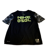 NIKE Baseball &quot;BSBL&quot; Black Camo Sleeves Dri-fit T-Shirt Size Med NEW - £11.56 GBP
